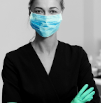 An image of AHP member in face mask